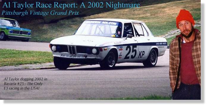 Al Taylor and his race prepared Bavaria at the Pittsburgh Vintage Grand Prix